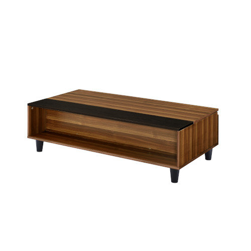 Millwood Pines Asgut Solid Wood Lift Top 4 Legs Coffee Table with